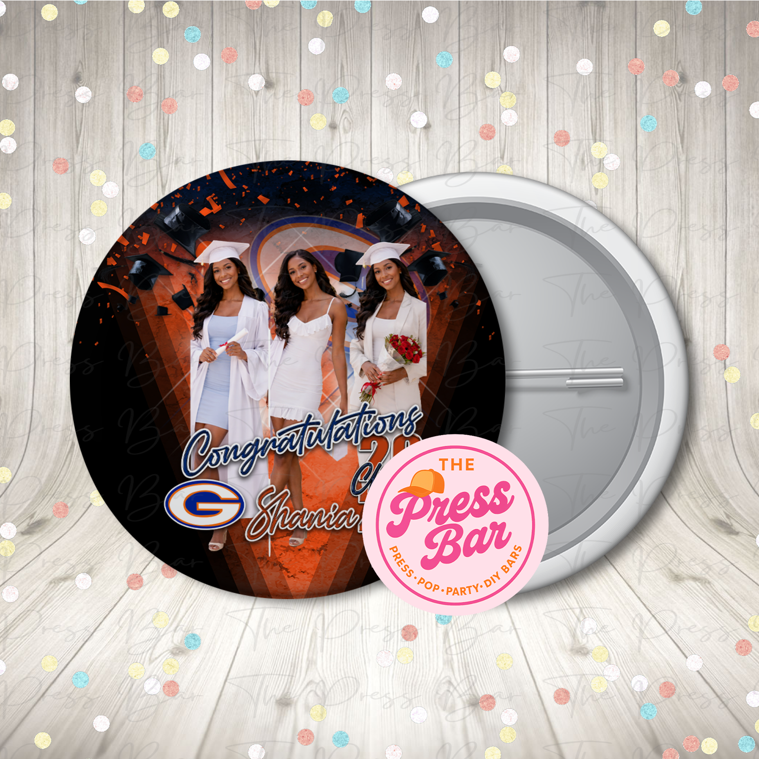 Custom Graduation Buttons