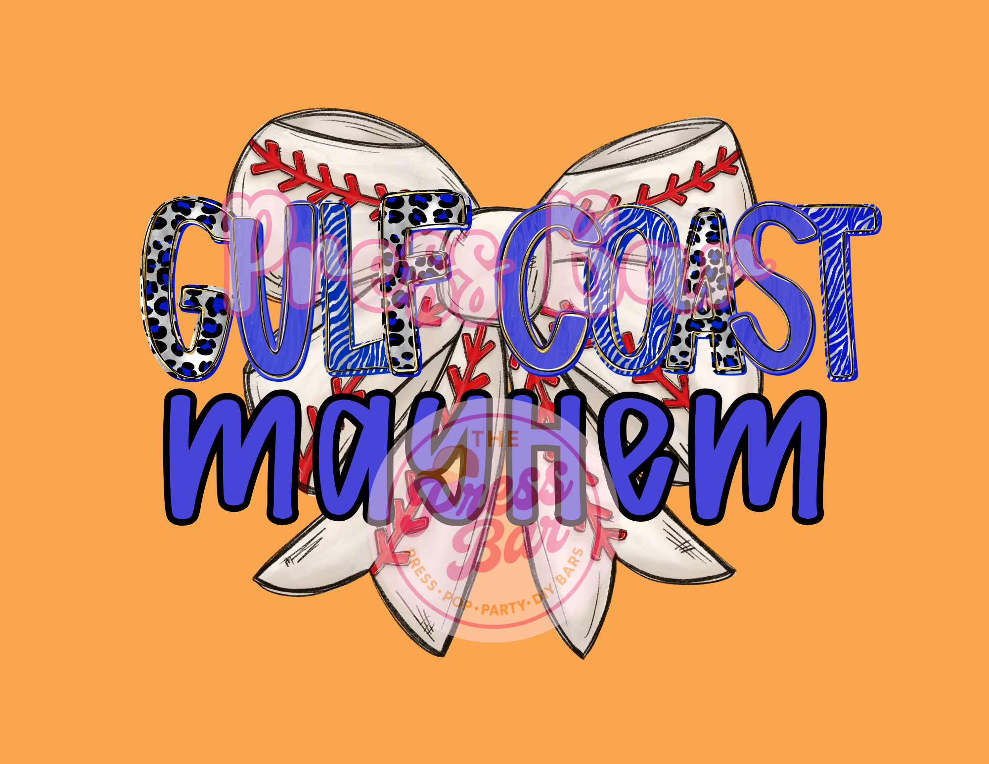 Custom Team with Baseball Bow