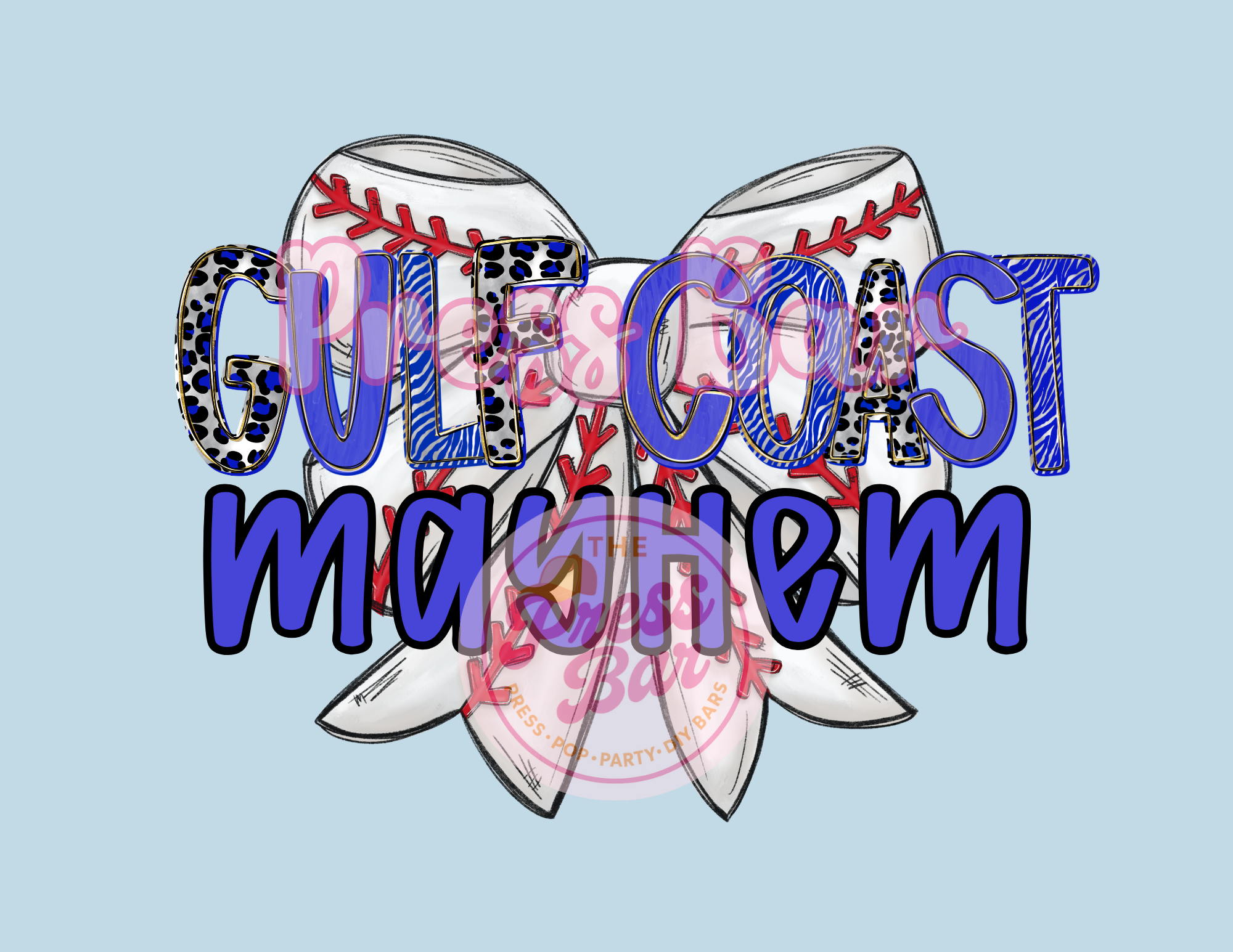 Custom Team with Baseball Bow