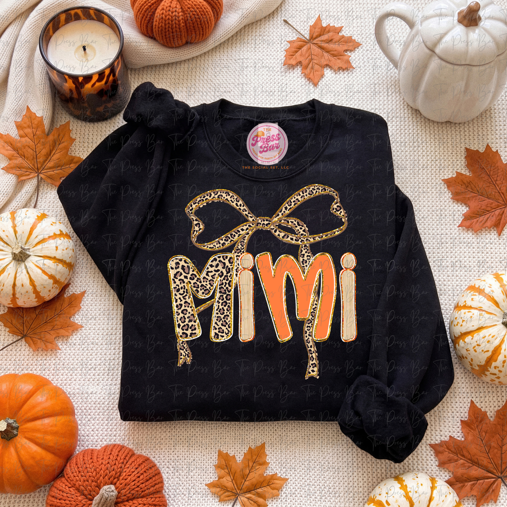 Leopard Bow Title Fall Shirt