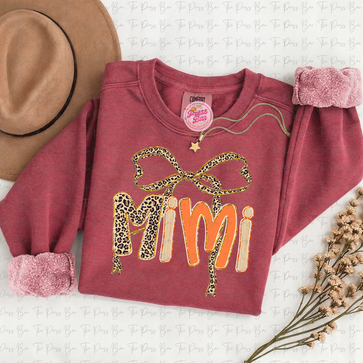 Leopard Bow Title Fall Shirt