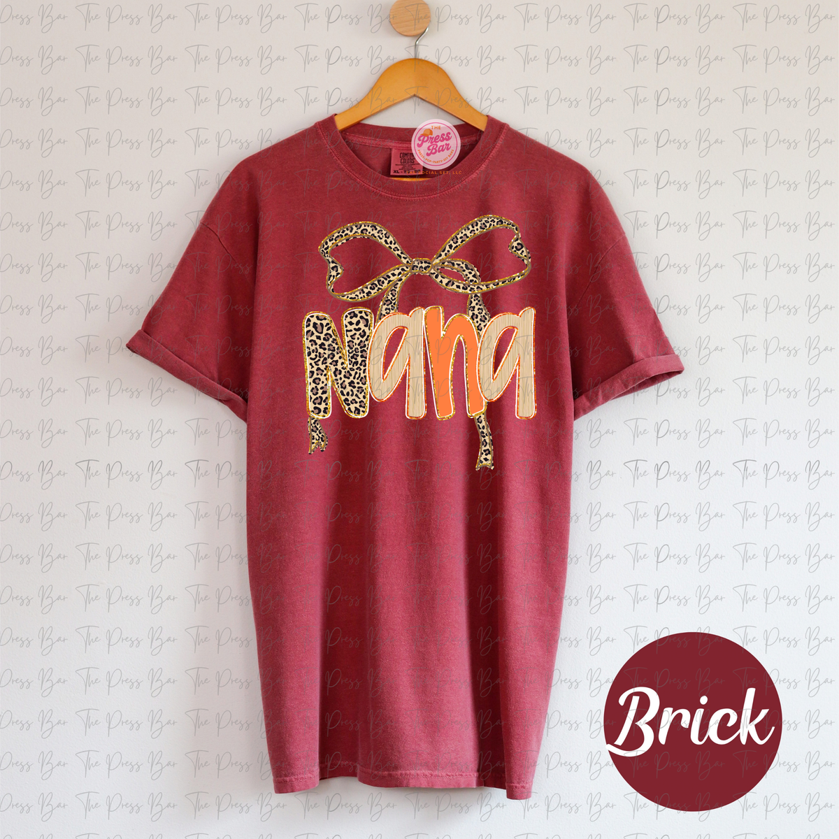 Leopard Bow Title Fall Shirt