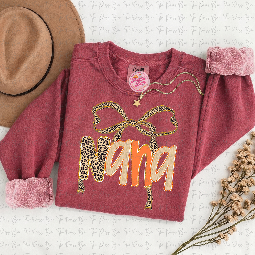 Leopard Bow Title Fall Shirt