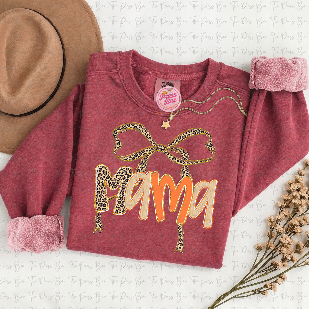Leopard Bow Title Fall Shirt