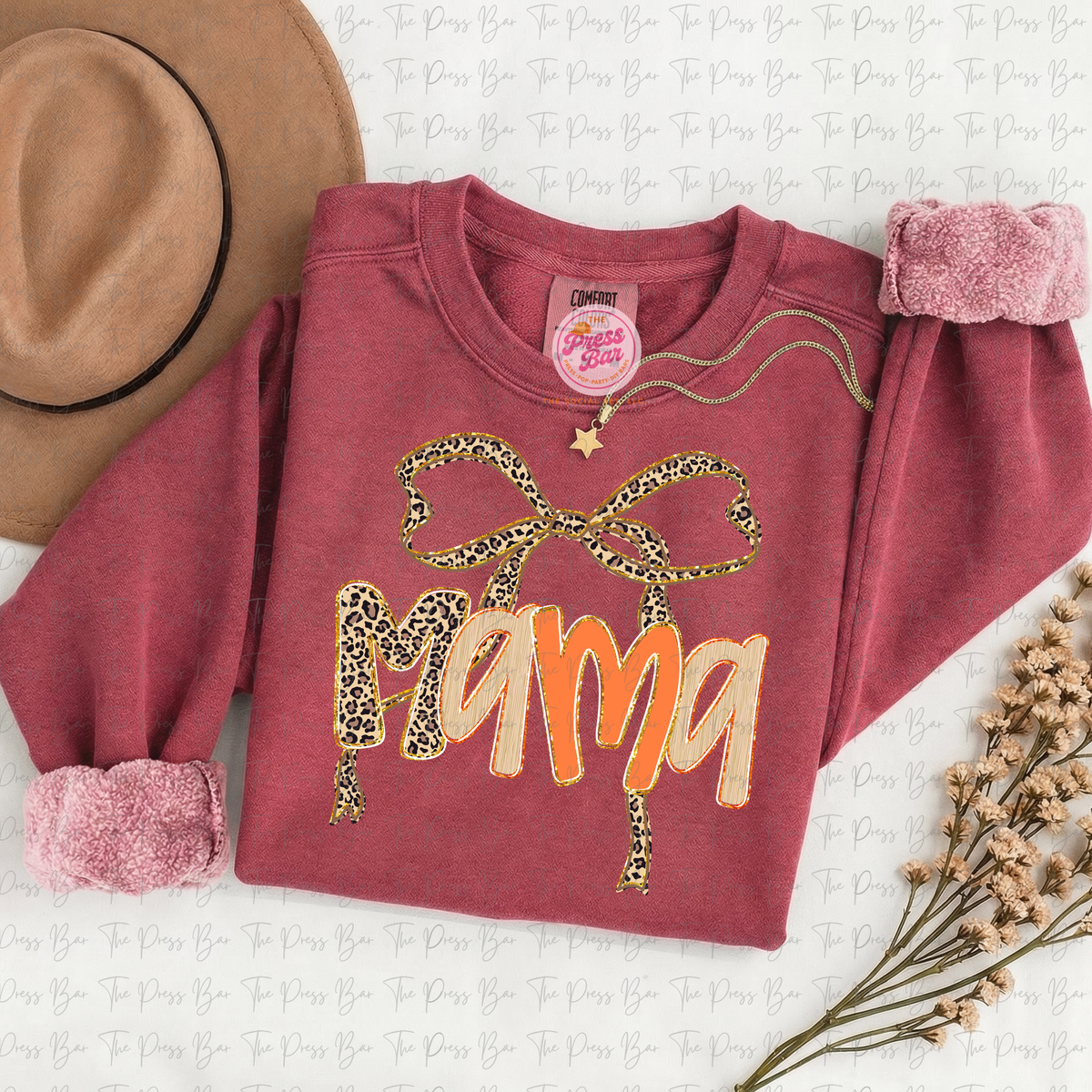 Leopard Bow Title Fall Shirt