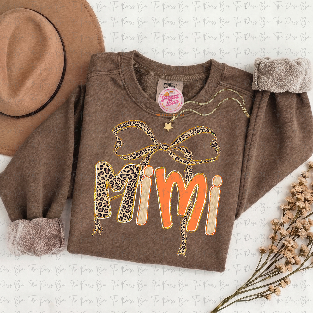 Leopard Bow Title Fall Shirt
