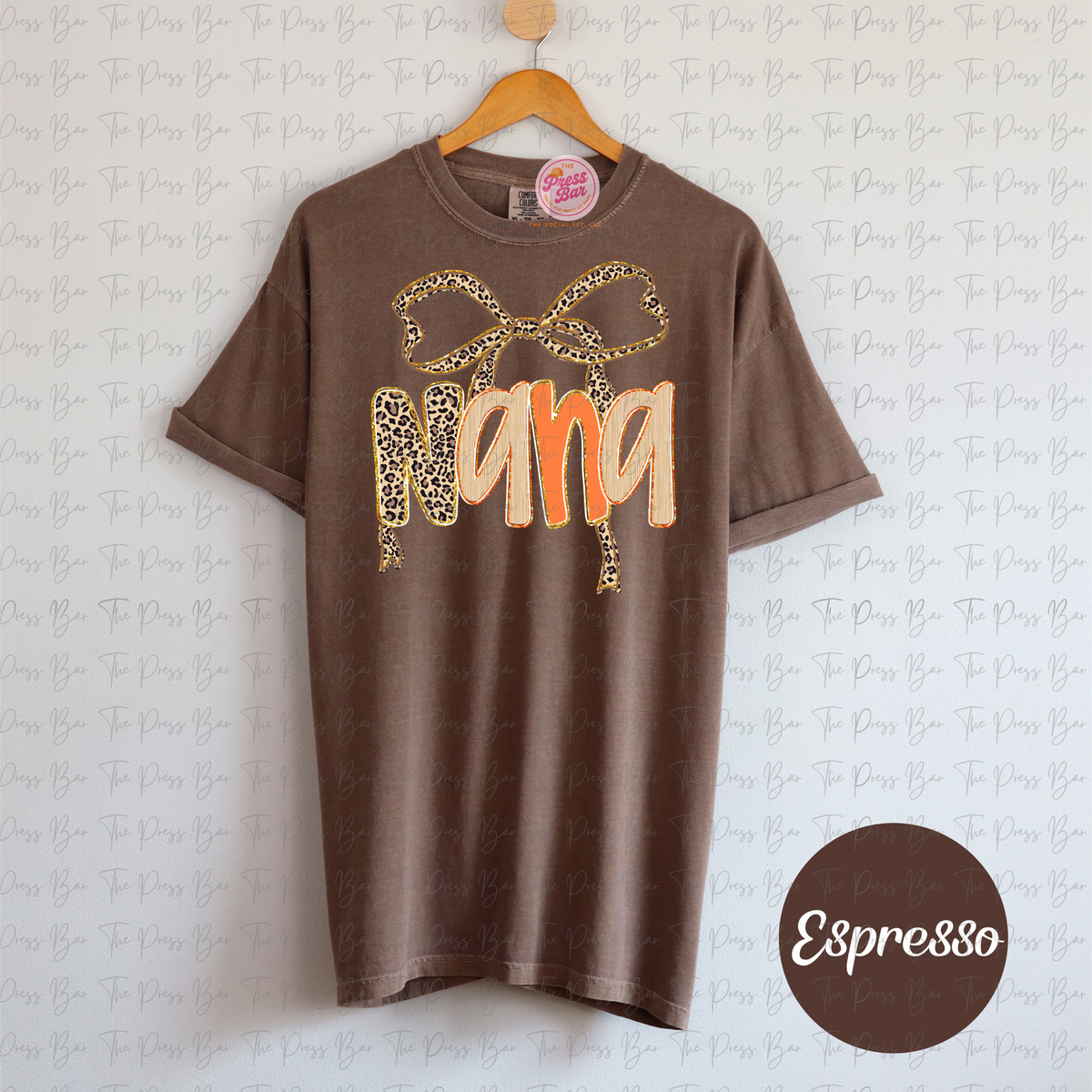 Leopard Bow Title Fall Shirt
