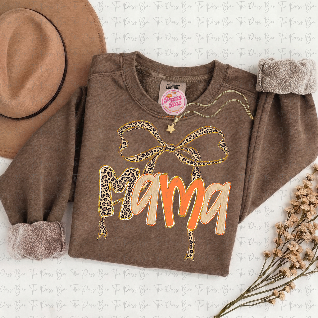Leopard Bow Title Fall Shirt
