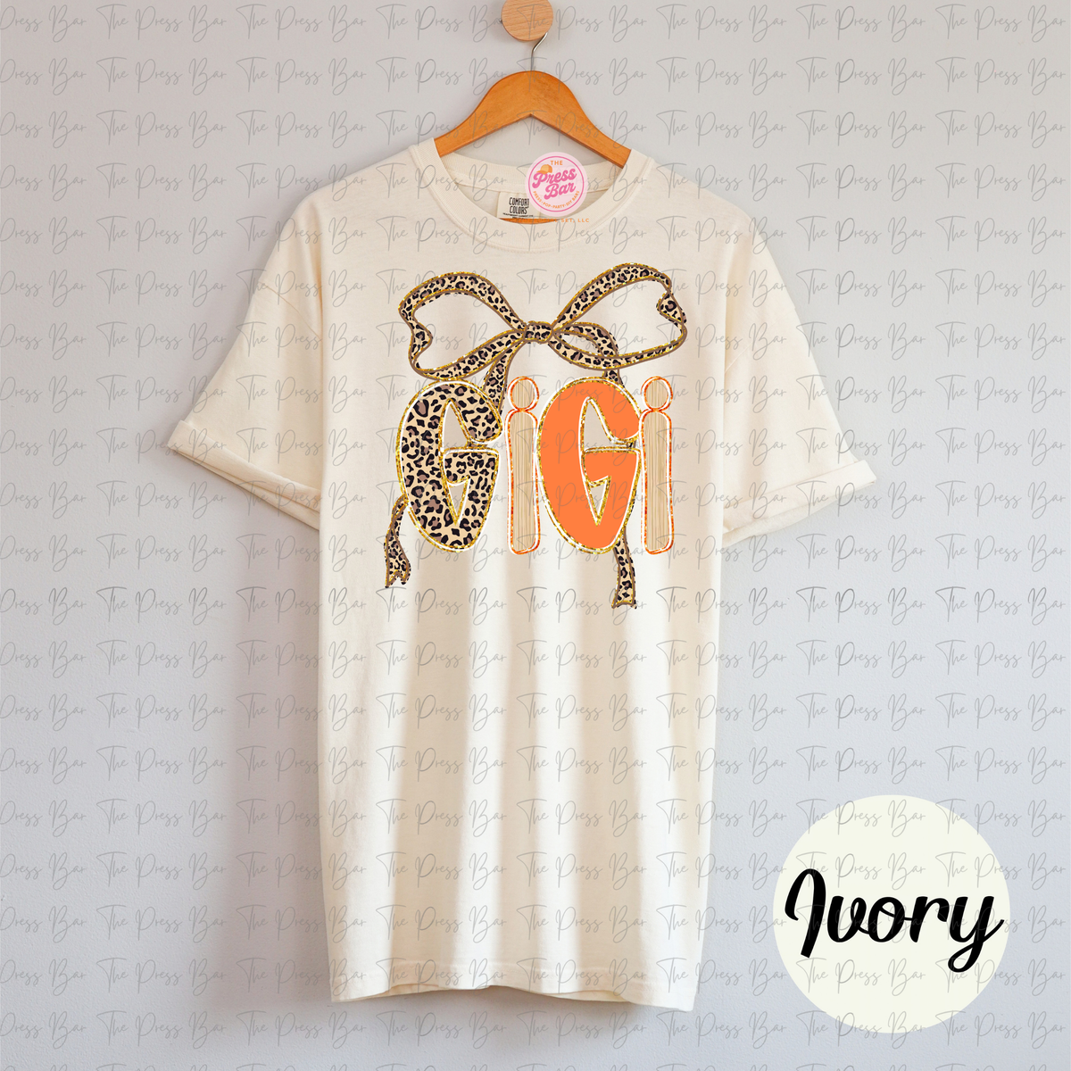 Leopard Bow Title Fall Shirt