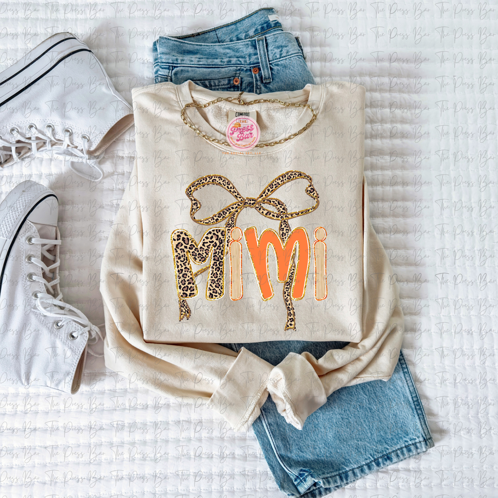 Leopard Bow Title Fall Shirt