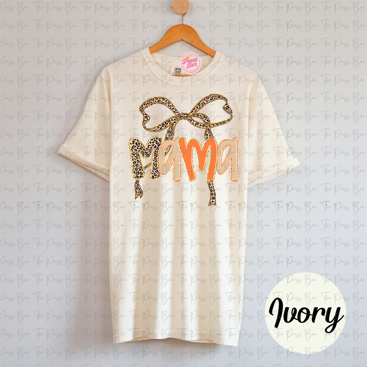 Leopard Bow Title Fall Shirt