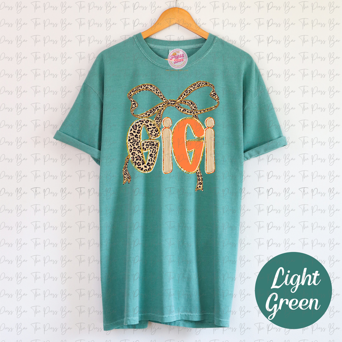 Leopard Bow Title Fall Shirt