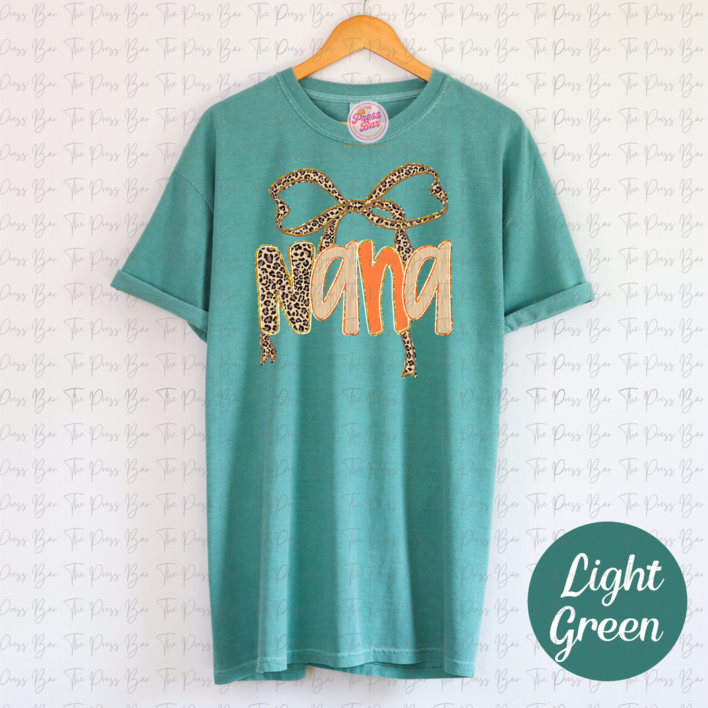 Leopard Bow Title Fall Shirt