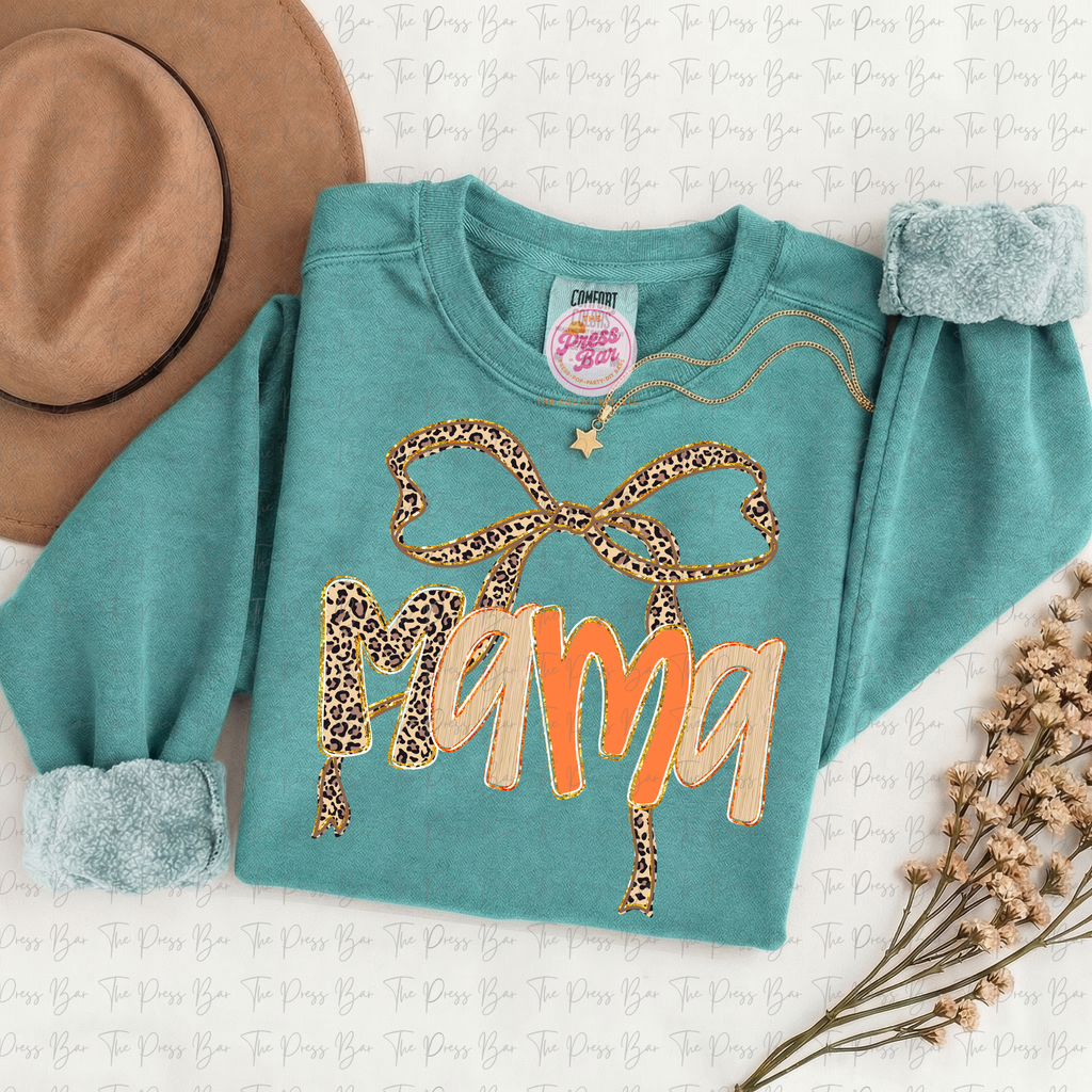 Leopard Bow Title Fall Shirt