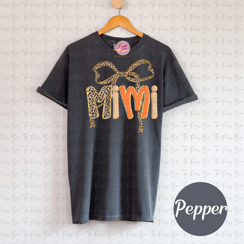 Leopard Bow Title Fall Shirt