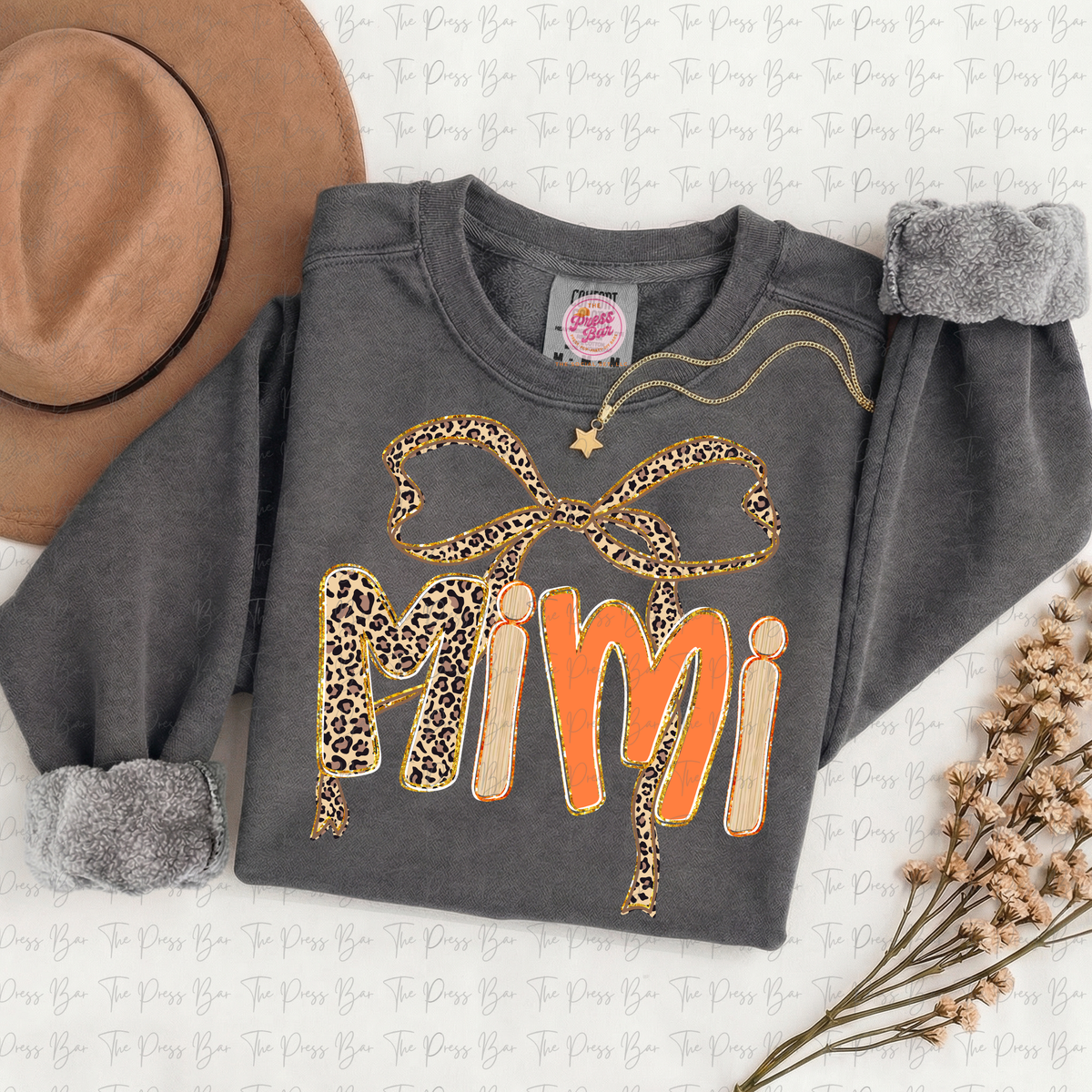 Leopard Bow Title Fall Shirt
