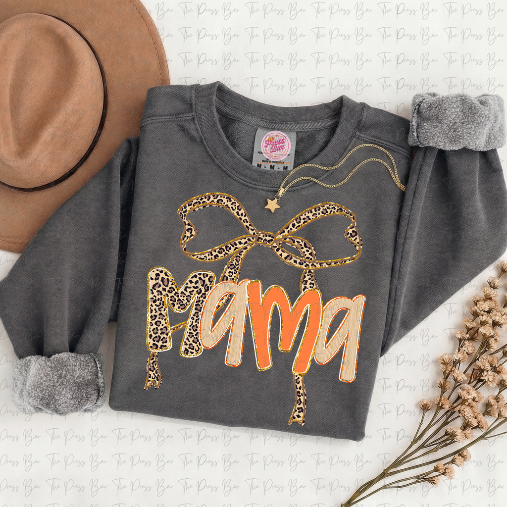 Leopard Bow Title Fall Shirt