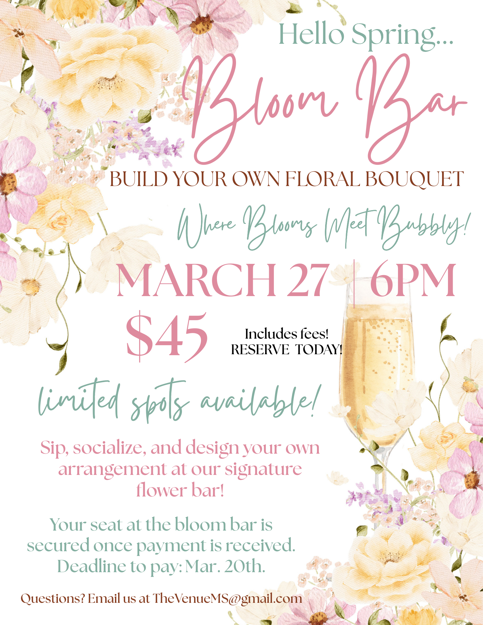 Hello Spring Bloom Bar