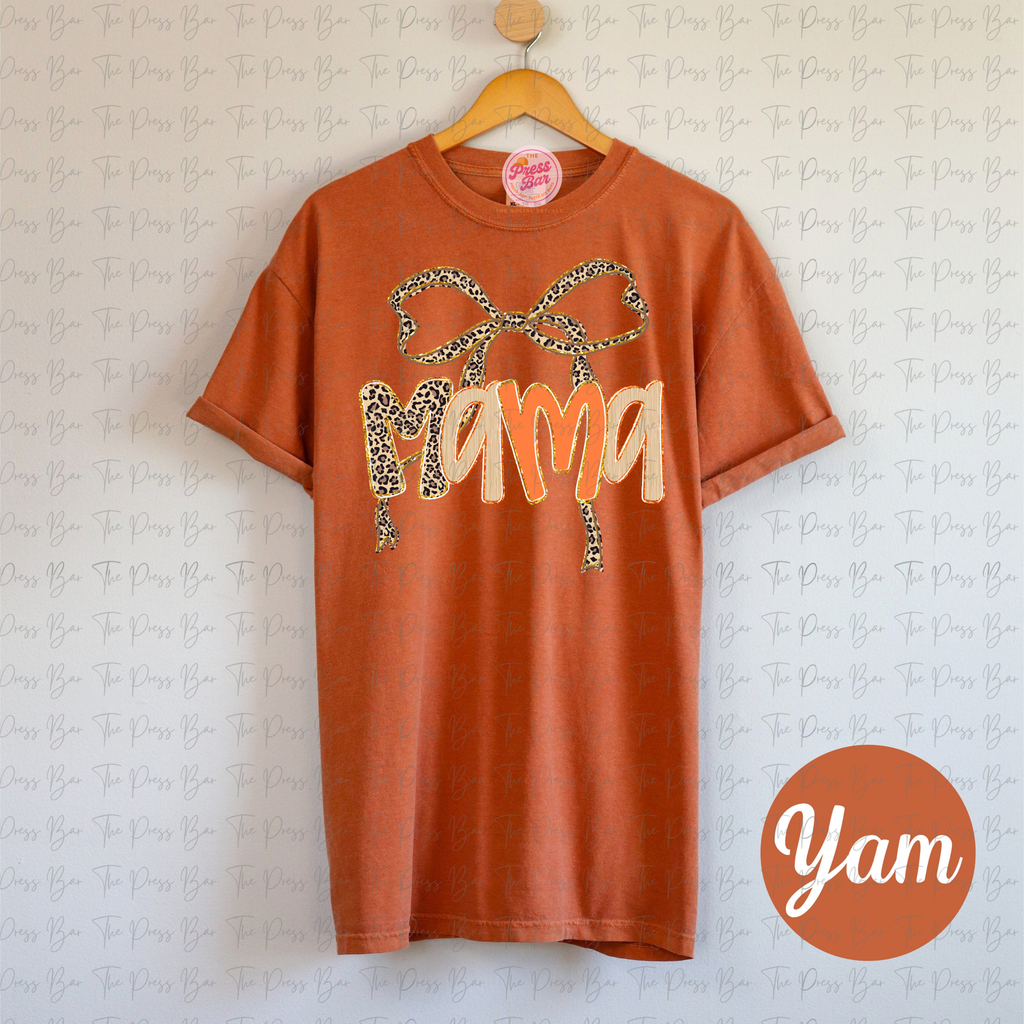Leopard Bow Title Fall Shirt